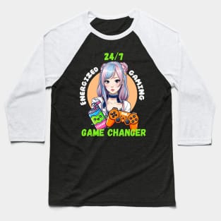 Energized Gaming girl Game changer Baseball T-Shirt